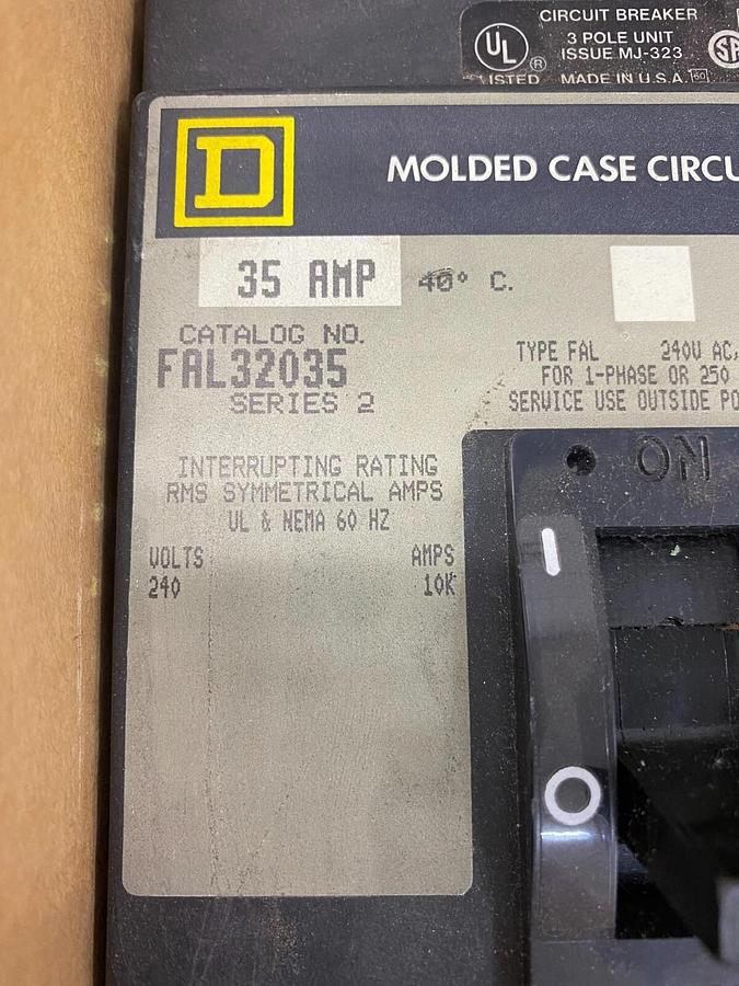 Square D FAL32035 Molded Case Circuit Breaker 60A 3P