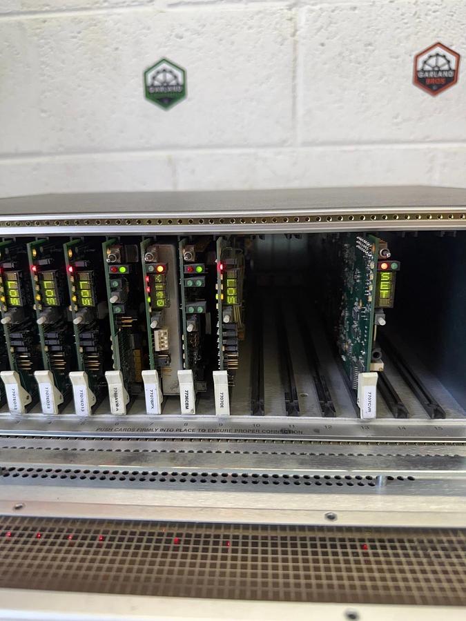 Used Evertz MicroSystems 7700FR-C Multiframe Chassis, 15 Card Slots, 300VA 50/60Hz