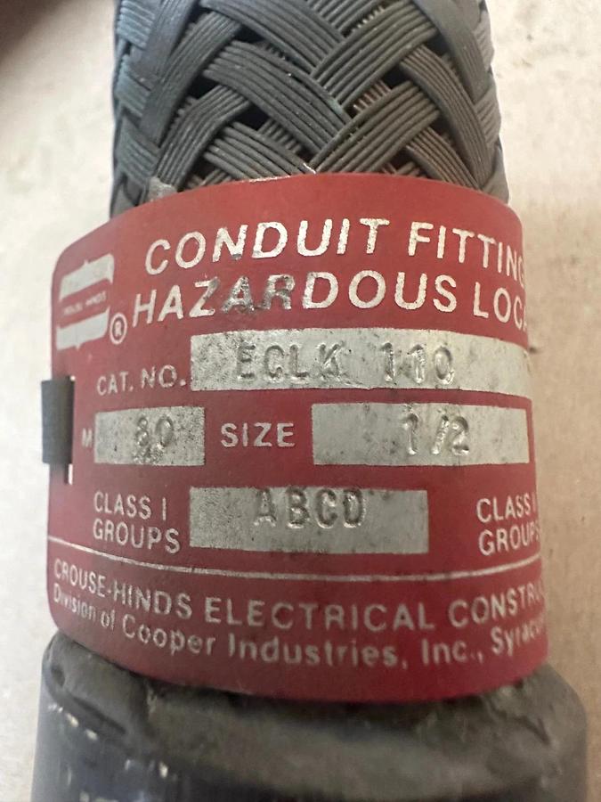 Used Crouse-Hinds ECLK110 Liquidtight Flex Coupling