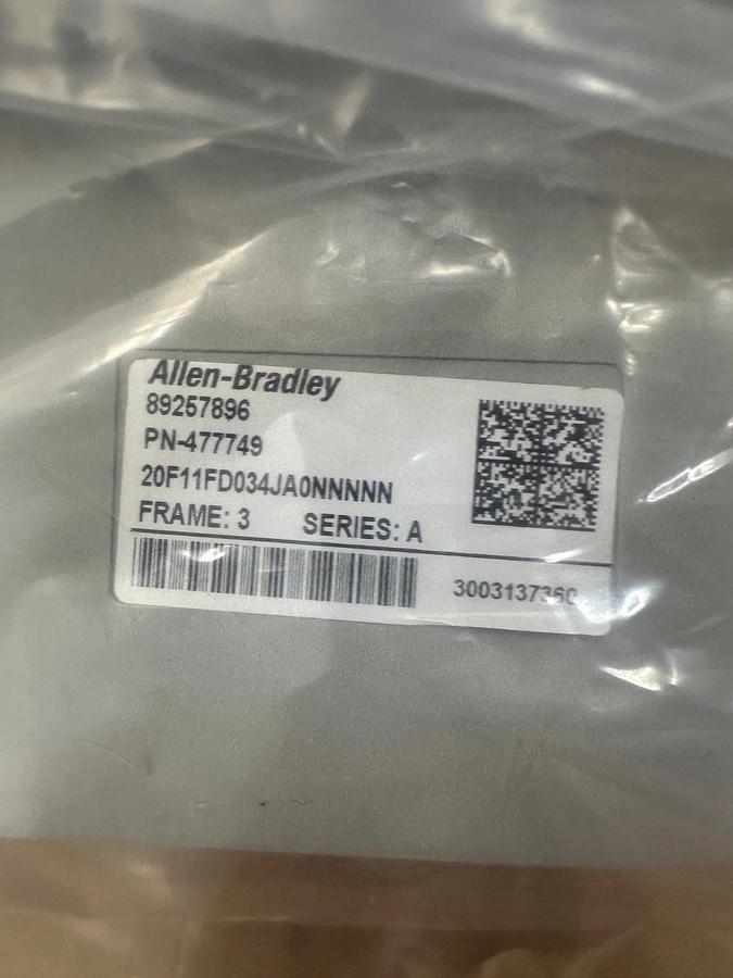 Used Allen Bradley 20F11FD034JA0NNNNN Powerflex Air Cooled 753 *NEW*