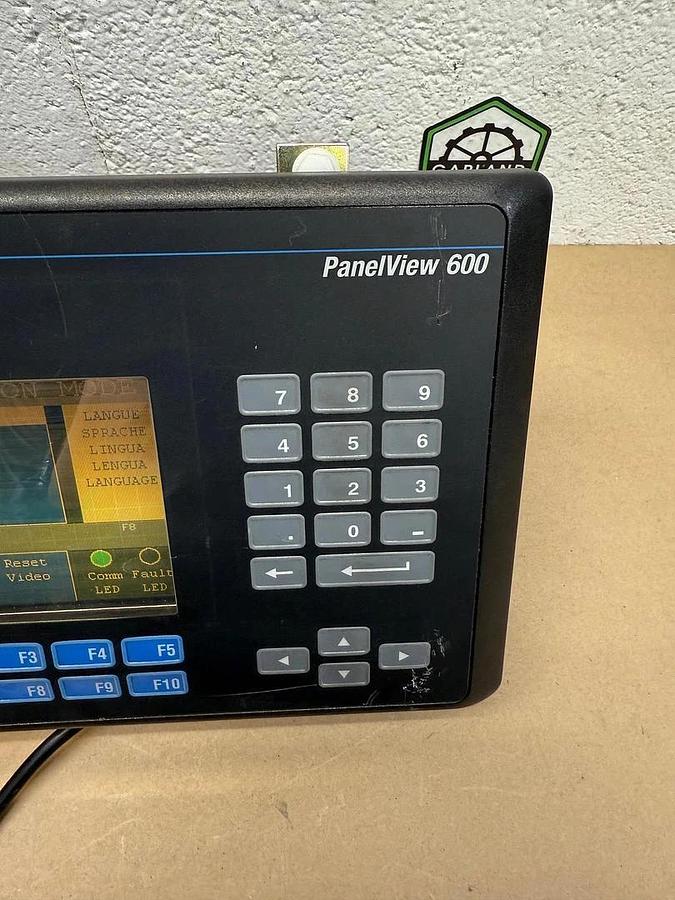 Used Allen-Bradley 2711-B6C20X PanelView 600 Ser B 100-240VAC 0.6-0.35A 50/60Hz, 75VA