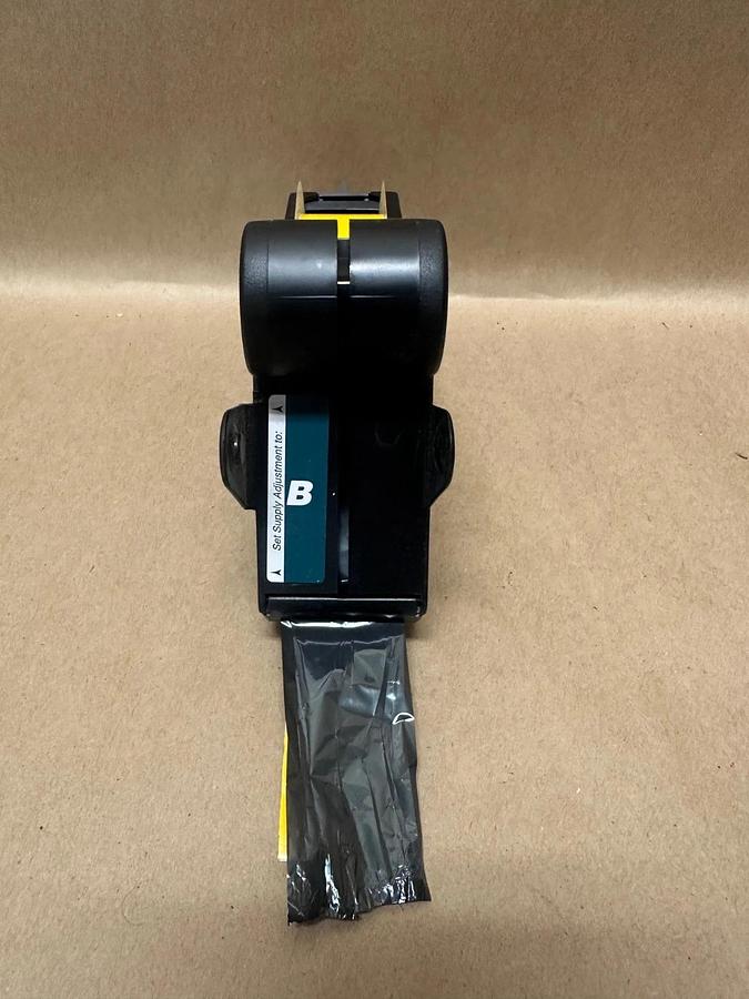 Used Brady B595 Black on Yellow, 1.125” x 90’ Label Cartridge, Roughly 2/3 Left