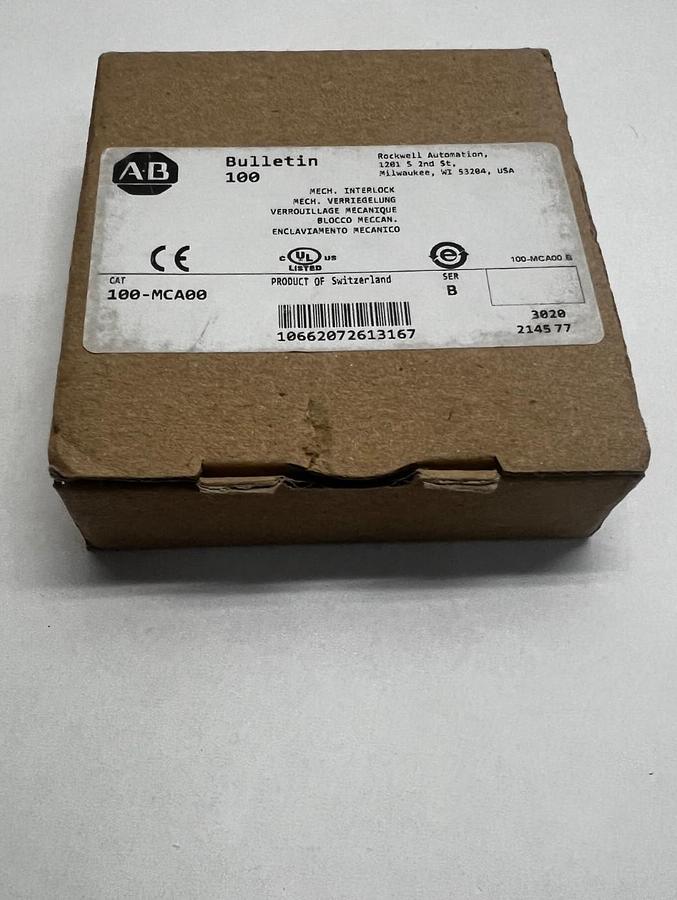 Used Allen Bradley 100–MCA00 Mechanical Interlock - NEW