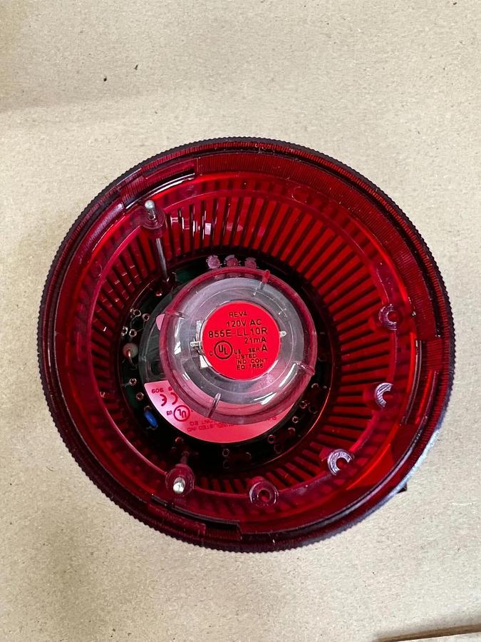 Used Allen Bradley 855T-B10GC4 Red Light, Stack Light w/ Piezo Sounder, 855T Series