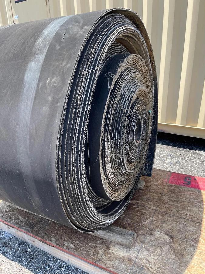 Used Conveyor Belt 43-1/4” Width, Smooth Top, Poly/Nylon, 3 Ply 300 Feet Long