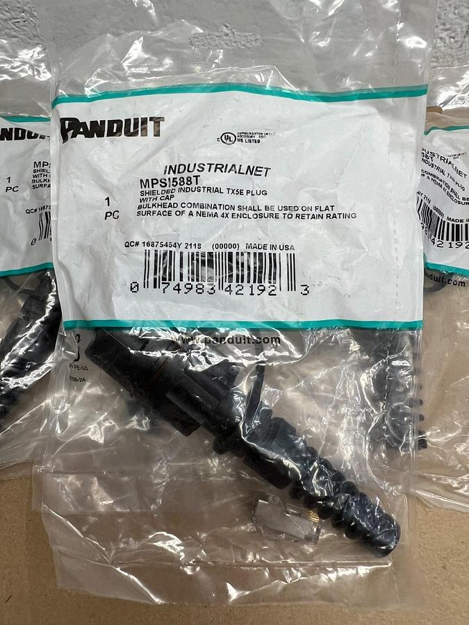 Used Panduit MPSI588T Cat 5e, 24 AWG, Modular Plug, Shielded *FACTORY SEALED*