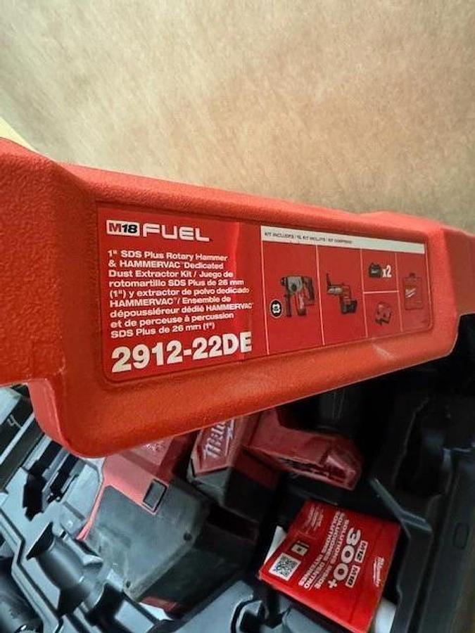 Used Milwaukee 2912-22DE Rotary Hammer Kit, No Battery or Charger