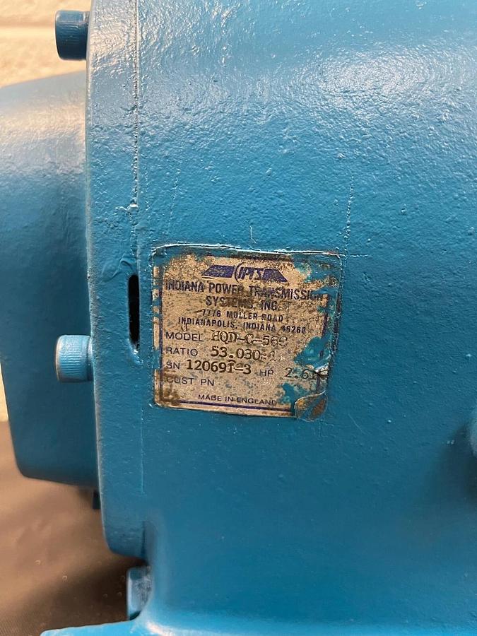 Used IPTS HQD-C-56C Helical Speed Reducer Ratio 53.030:1