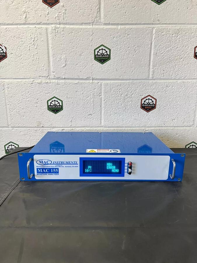 Used MAC Instruments MAC 155 Moisture Analyzer Probe w/ 19” Rack Mount Front Roller
