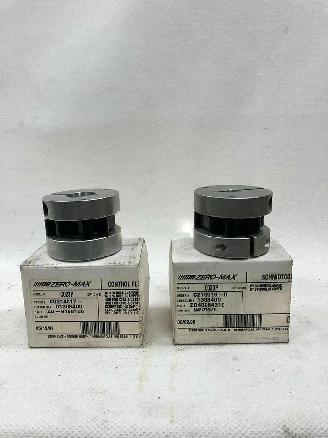 Used Zero-Max CO23P Control Flex Coupling w/ Schmidt Coupling