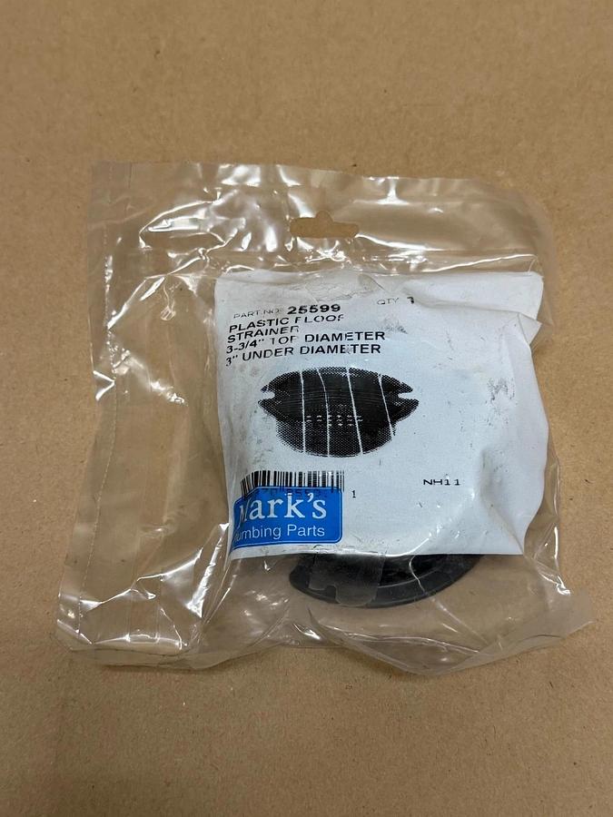 Used Mark’s Plumbing Parts 25599 Plastic Floor Strainer - Lot of 4 *FACTORY SEALED*