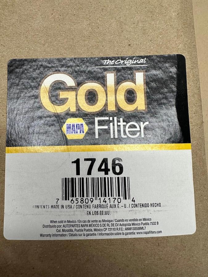 Used NAPA 1746 Gold Hydraulic Filter
