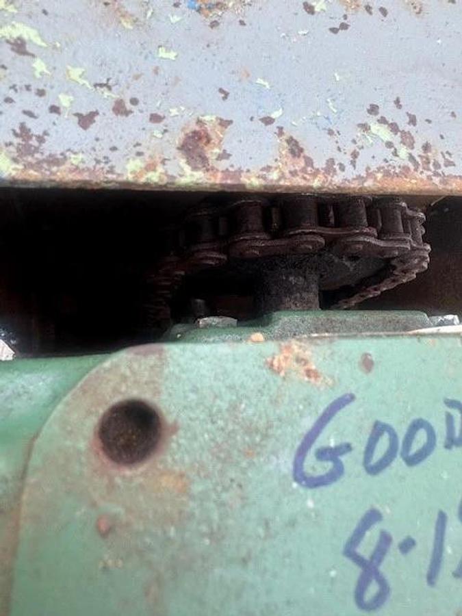 Used Painted Stainless Steel Auger 60” L, 6” Flights, 7” Trough, 6" Stick *TESTED*