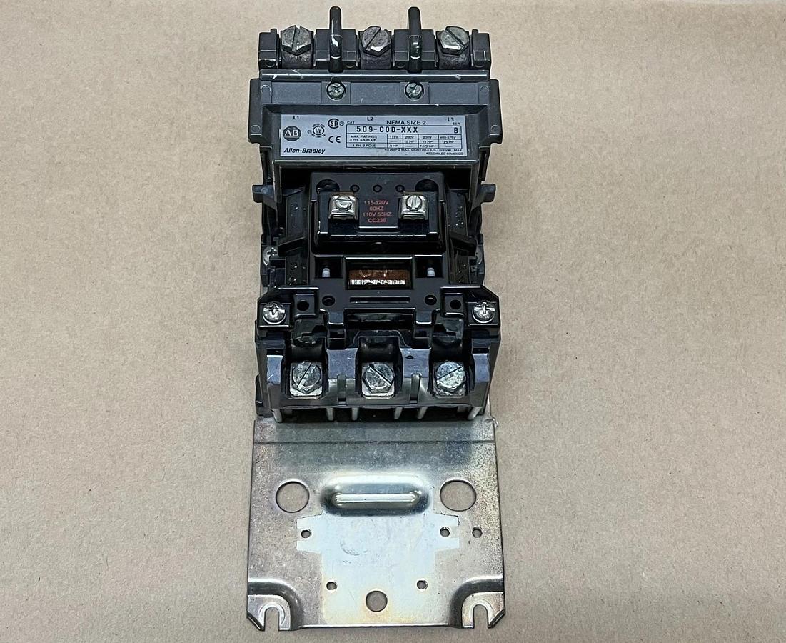 Used Allen Bradley 509-C0D-XXX Nema Size 2, Ser B, 3Ph Motor Starter