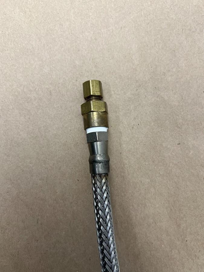 Used Senior Flexonics Flexible Stainless Steel Braided Hose, 304-1/4, 3'