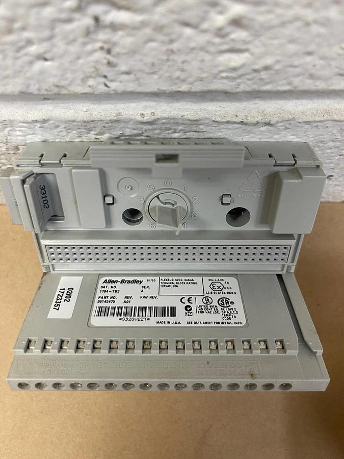 Used Allen-Bradley 1794-IA16 , Flex I/O, 120 VAC, Input Module w/ 1794-TB3