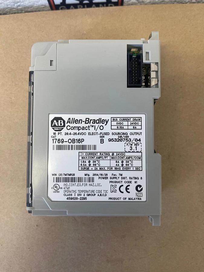 Used Allen-Bradley 1769-OB16P Compact I/O, Series B, 24 VDC, 16 PT