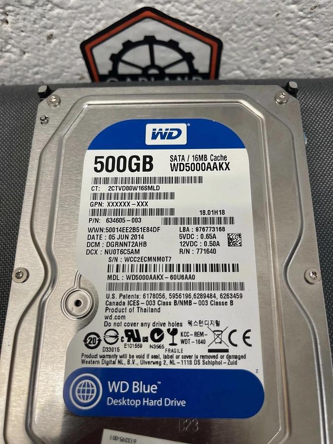 Used Western Digital WD5000AAKX, 500 GB Desktop Hard-Drive
