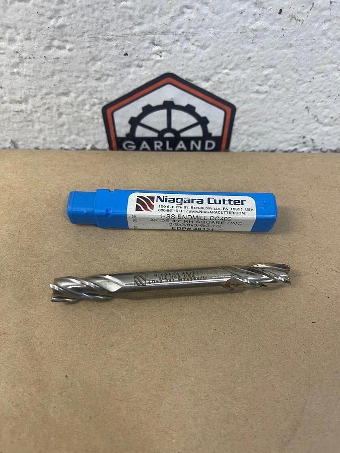 Used Niagara Cutter 46121 HSS ENDMILL DC402, 4F DE 30° RH SQUARE UNC