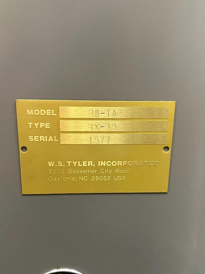 Used W.S. Tyler RX-30 RO-TAP Sieve Shaker, 12” Sieve Diameter