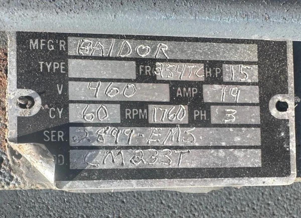 Used 88 Gal Hydraulic Power Unit, Baldor 15Hp@1760Rpm Thermal Transfer Heat Exchanger