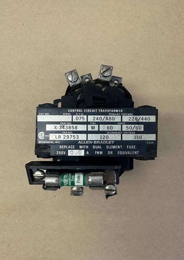 Used Allen Bradley X-343858 Control Circuit Transformer
