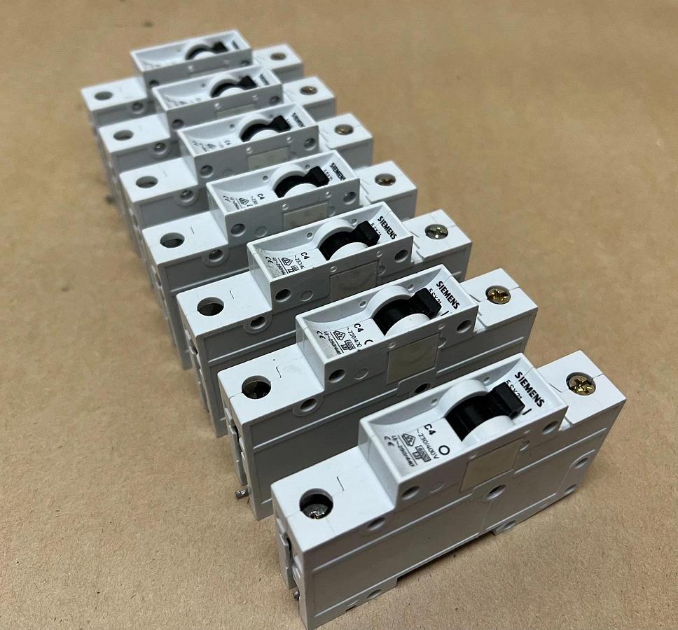 Used Siemens 5SX21 C4, 230/400V, Circuit Breaker - Lot of 7