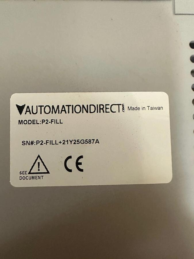 Used AutomationDirect P2-FILL Filler Module