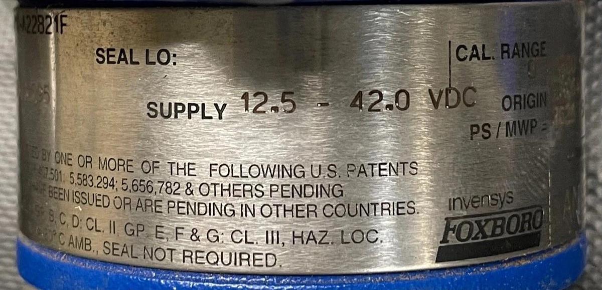 Used Foxboro IDP10-A22B21F Pressure Transmitter Gauge, 12.5-42.0 VDC