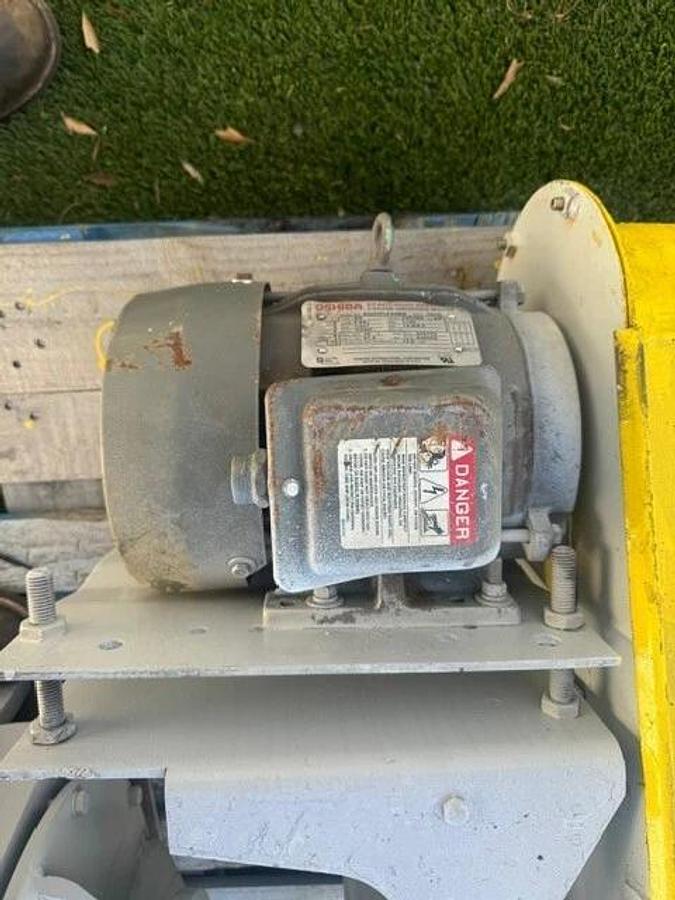 Used Rotary Airlock Feeder 16x16 Toshiba 5HP @ 1725RPM Falk 5203 J25 A, 26.94:1 Ratio