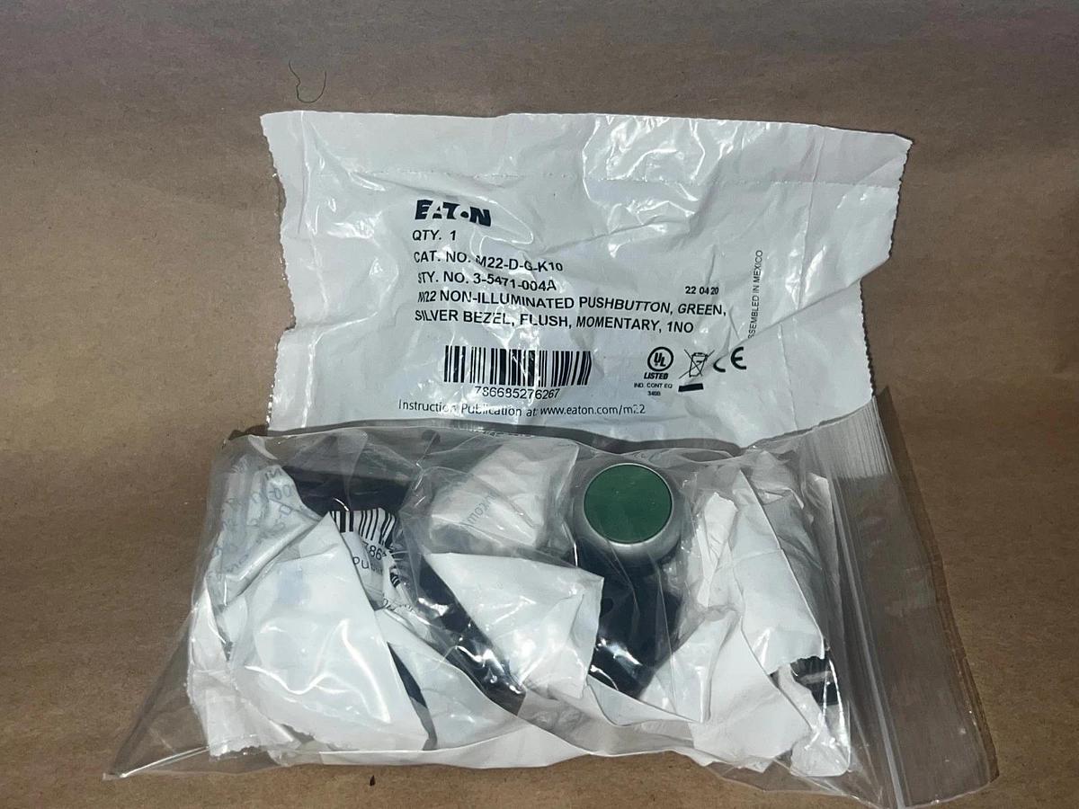 Used Eaton M22-D-6-K10 Pushbutton Green 216512 (Lot of 5) *FACTORY SEALED*