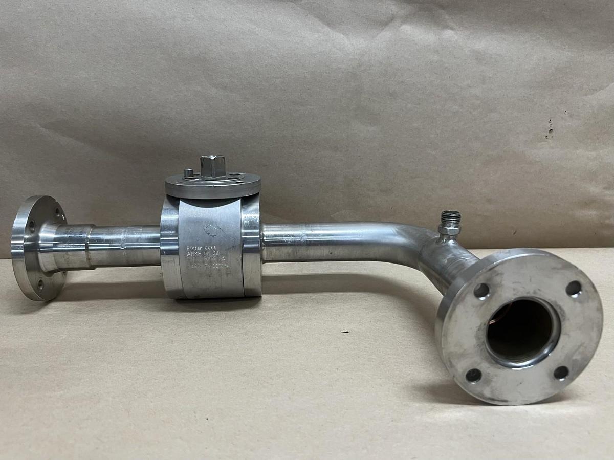 Used Pister DN32, PN40 SS High Pressure 2-Way Ball Valve Assembly (No Manual Handle)