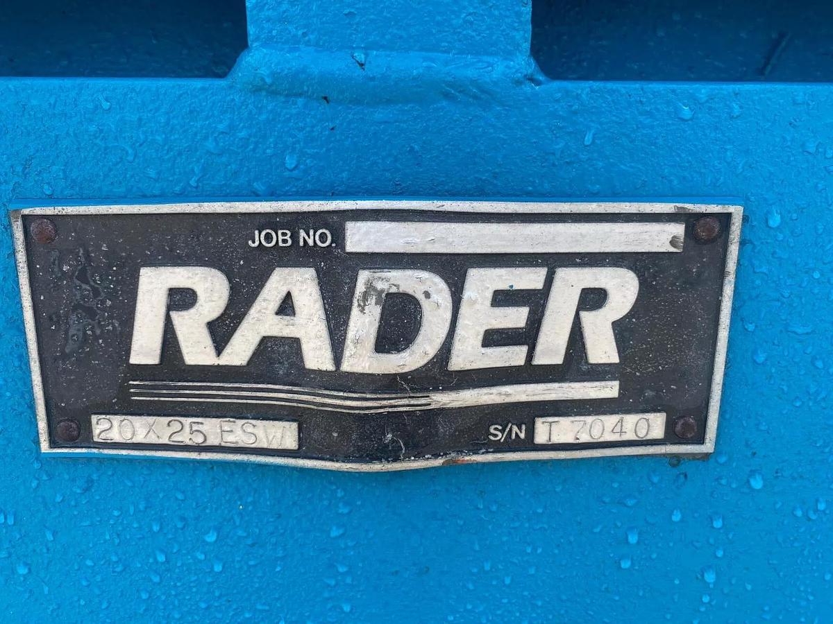 Used Rader 20x25 ESW Rotary Airlock Feeder