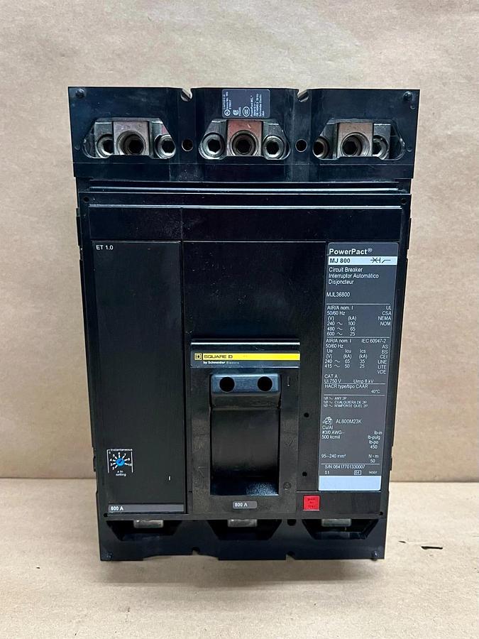 Square D MJL36800 800A, 3P PowerPact Circuit Breaker *NEW*