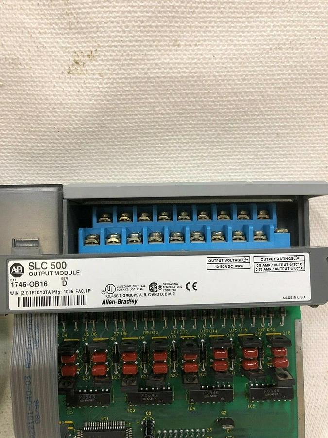 Used Allen Bradley 3 Pieces: 1746-OB16 Ser D, 1746-IV16 Ser C, 1746-IB16 Ser C