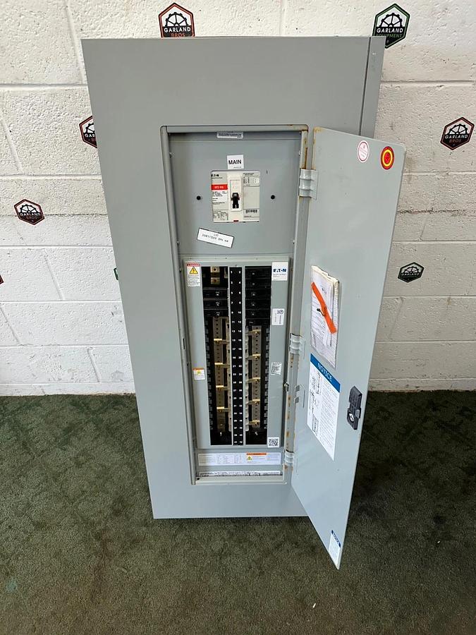 Used Eaton POW-R Line PRL1X Panel Board w/ Eaton HFD 65K 150A Main Breaker
