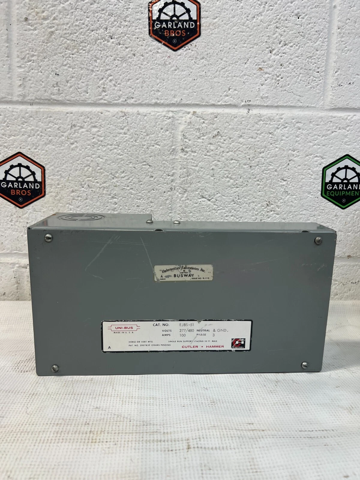 Used Cutler Hammer EJBS-51 277/480 Volts UNI-BUS Tap Box, 3 PH