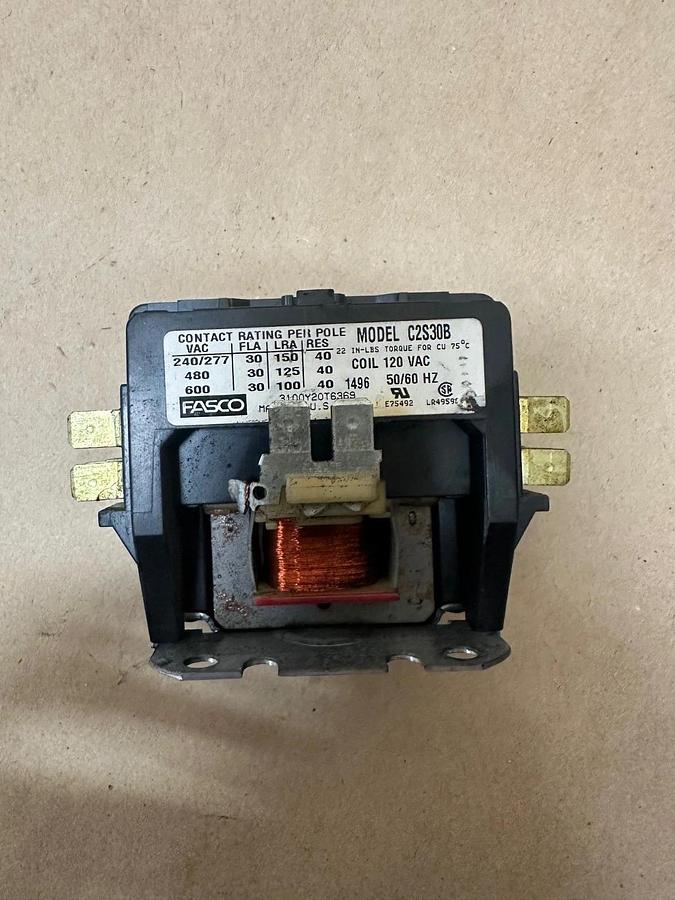 Used FASCO C2S30B 2 Pole Contactor