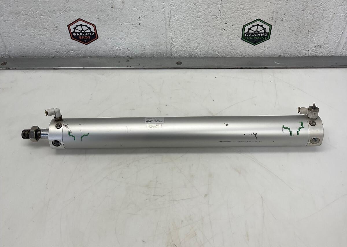 Used SMC CDG1BA50-400 Air Cylinder, Single Rod, 145 PSI, Max Press 1.00 MPa