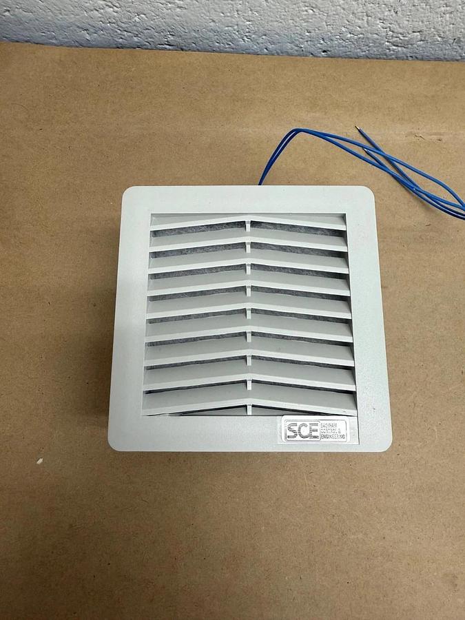 Used Saginaw Controls & Engineering (SCE) SCE-N12FA33LG Filter Fan 4"x4" 120VAC *NEW*