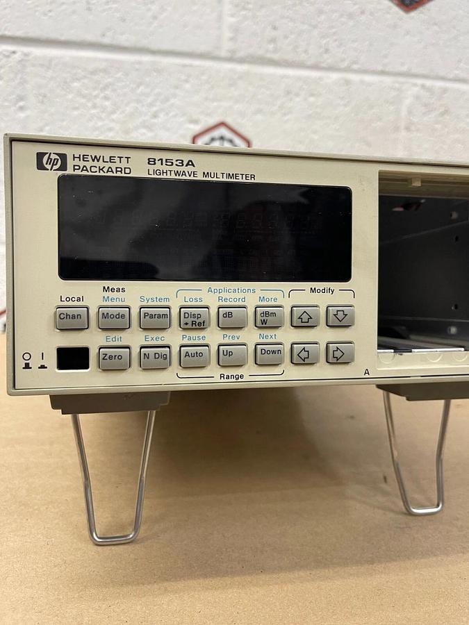Used Hewlett-Packard 8153A Lightwave Multimeter, *Parts Only* Missing Power Button