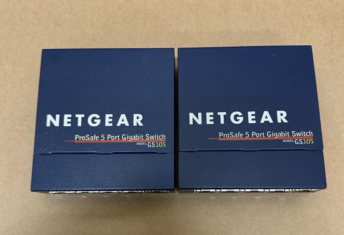 Used NETGEAR GS105 Prosafe 5 Port Gigabit Switch *NEW* Lot of 2