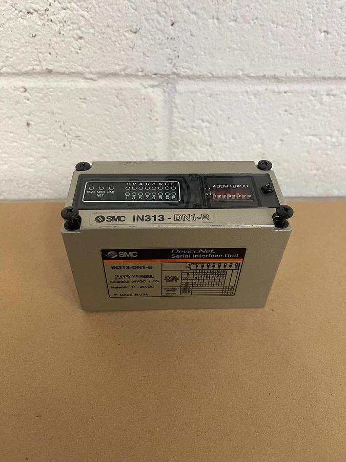 Used SMC IN313-DN1-B Terminal Block, Device Net, Serial Interface Unit