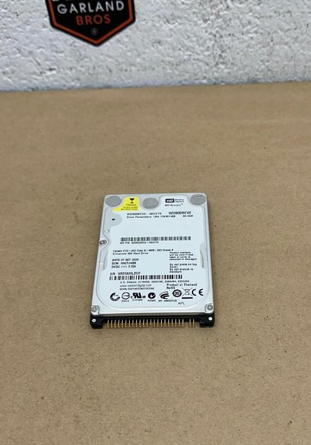 Used Western Digital WD800BEVE-00UYT0 IDE Hard Drive