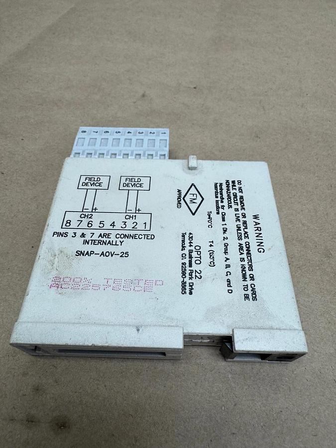 Used Opto 22 SNAP-AOV-25 Dual Channel Output 0-10 VDC