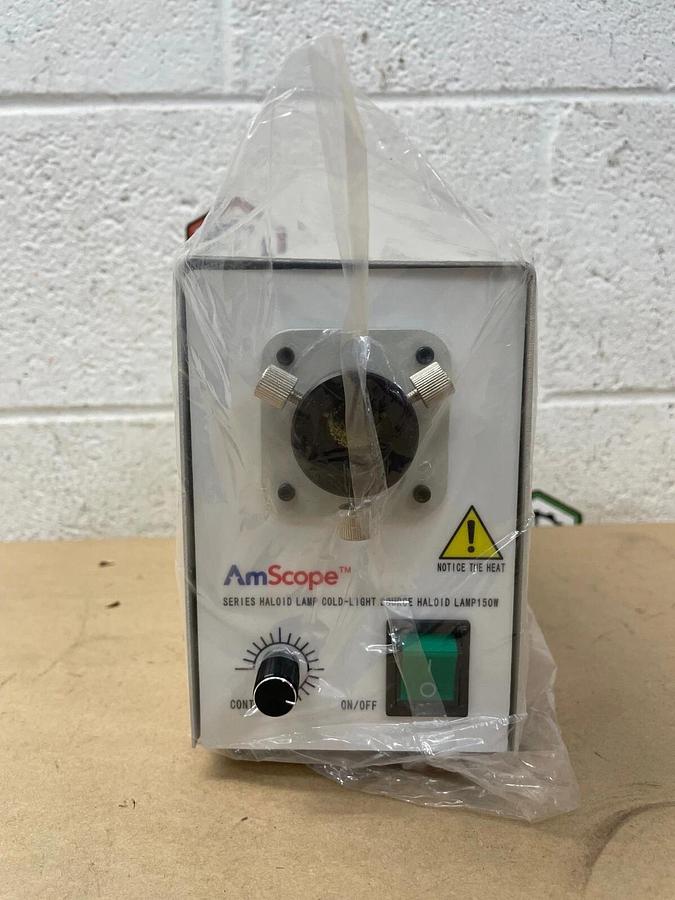 AmScope HL250-A Haloid Lamp Cold-Light Source, 400 VA, Light Box