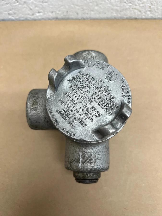 Used Crouse-Hinds GUAW24 Conduit Outlet Box, Explosion Proof