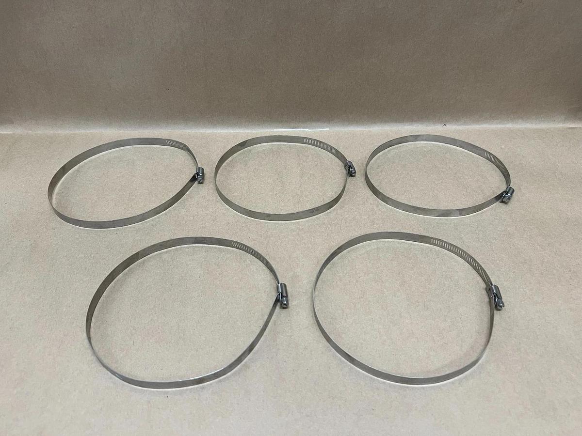 Used 304 155-178 155mm-178mm Stainless Steel Hose Clamps - Lot of 5