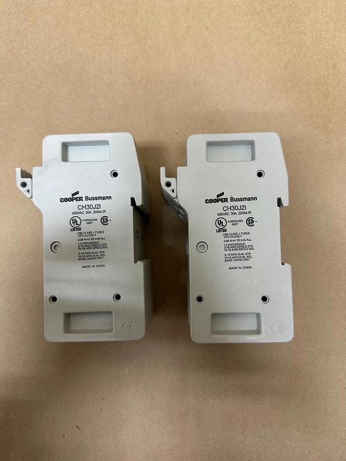 Eaton Bussmann CH30J2I 2 Pole 30A Class J Fuse Holder - Open Box of 2 *NEW*