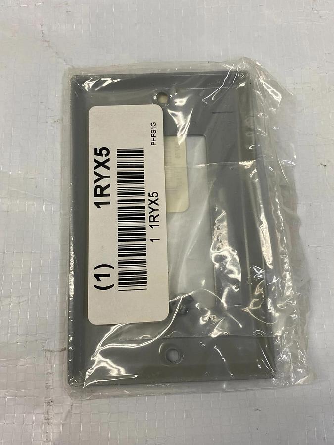 Hubbell PHPS1G Wall Plate Steel, Gray One Gang Rectangular Opening - Lot of 4